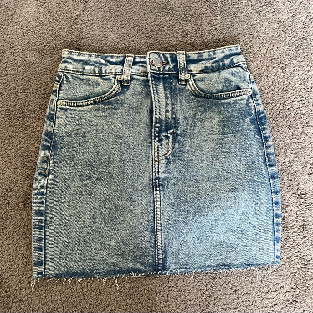 Bershka High rise denim skirt